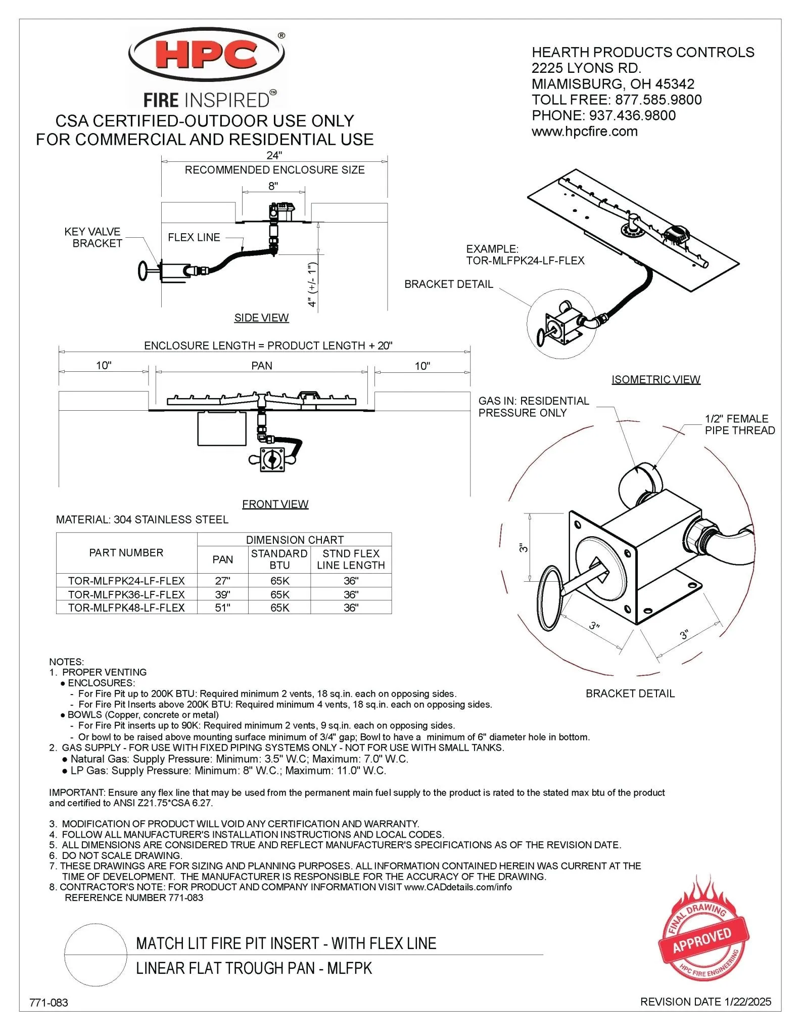 Lineo Fire Pit Table - Aluminum