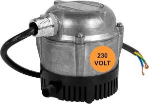 Little Giant 1-YS 230 Volt, 1/150 HP, 205 GPH, Cast Aluminum Submersible Parts Washer Pump for Unheated Stoddard Solvent or Deodorized Kerosene with 6-Ft. Power Cord (Plug-less), Grey, 501036