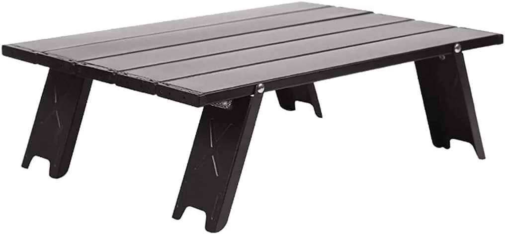 LJYT Portable Folding Picnic Camping Table,Personal Beach Table for Sand,Roll up Top Carry Bag for Hiking, Beach