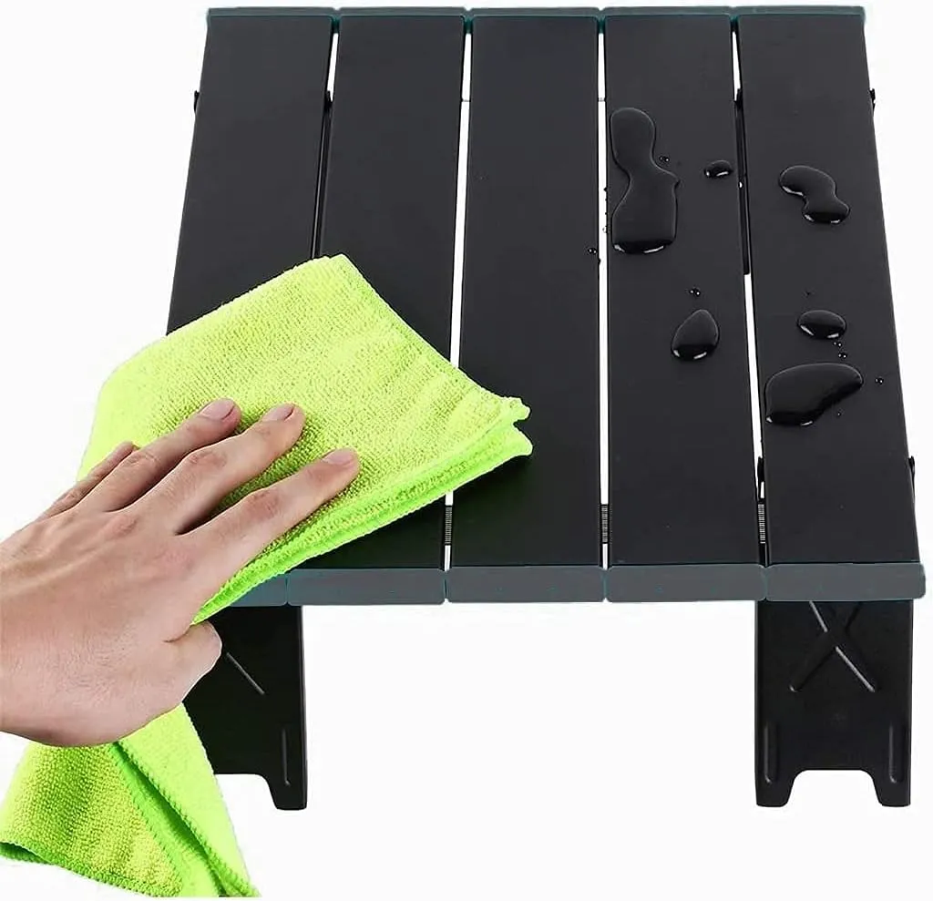 LJYT Portable Folding Picnic Camping Table,Personal Beach Table for Sand,Roll up Top Carry Bag for Hiking, Beach