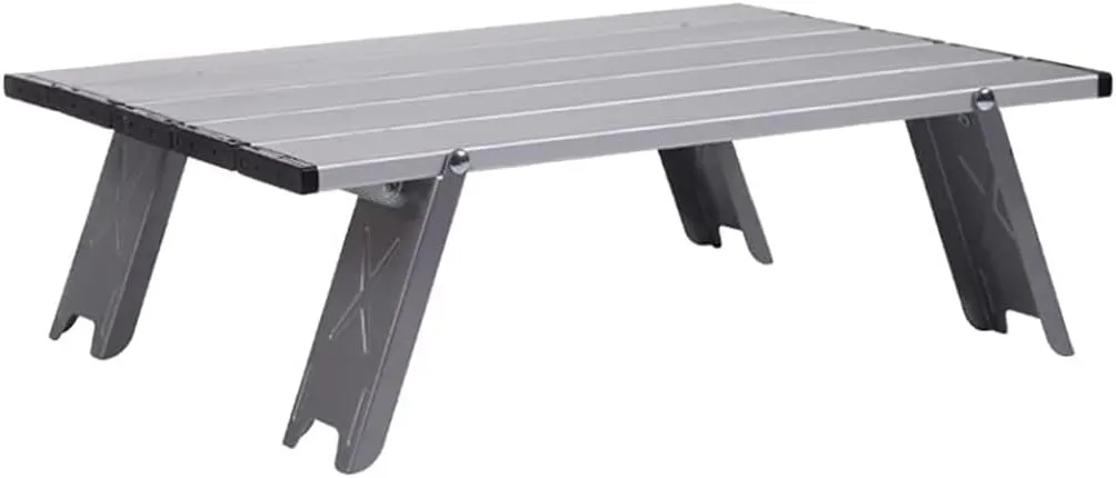 LJYT Portable Folding Picnic Camping Table,Personal Beach Table for Sand,Roll up Top Carry Bag for Hiking, Beach