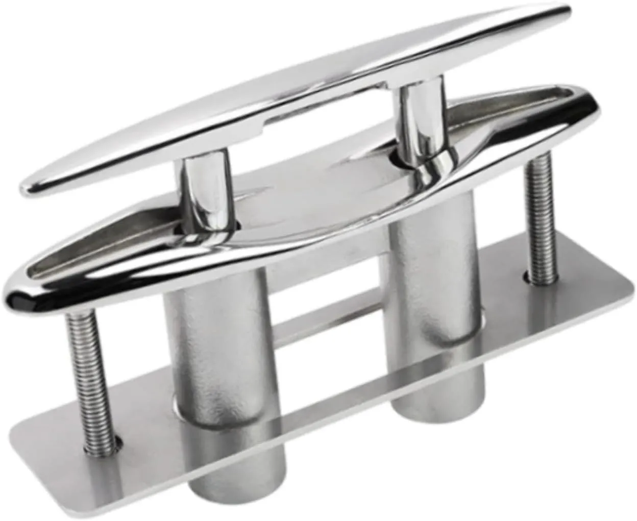 Low Profile Mooring Rope Cleat 316 Stainless Steel with Backing Plate Accessories Marine Dock Deck Cleat Retractable