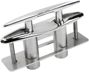 Low Profile Mooring Rope Cleat 316 Stainless Steel with Backing Plate Accessories Marine Dock Deck Cleat Retractable