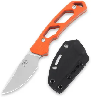 LYNXGEAR Fixed Blade Knife with Sheath,2.6" D2 EDC Hunting Skinning Knife with Orange G10 Handle,Small Bushcraft Survival Camping Knife for Men Women