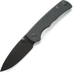 M Miguron Talism L Folding Knife 3.5 Inches Dark Grey PVD 14c28n Blade Grey G10 Handle Deep Steel Pocket Clip Hiking Camping Pocket Knife MGR810IILDG