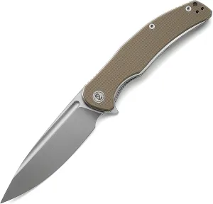 M Miguron Velona Flipper Folding Knife 4.03" Satin 14c28n Blade Tan G10 Handle Camping Hiking Pocket Knife MGR-8003TNII