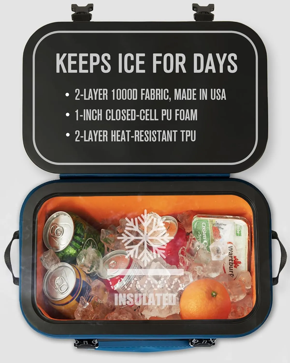 Magnetic Backpack Cooler 30 Can, Leakproof Insulated Soft Cooler Bag for Men & Women, Zipperless Waterproof Soft Sided Cooler for Beach, Lunch, Picnic, Kayak, Car, Camping & Party