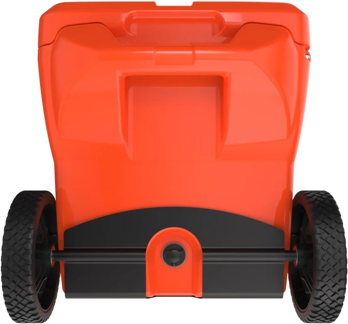 Maluna 50 Quart Wheeled Hard Cooler| Rotomolded | Insulated Portable Ice Chest Box for Drinks, Beverages, Beach, Camping, Picnic, Hunting, Fishing, Boating | Made in USA
