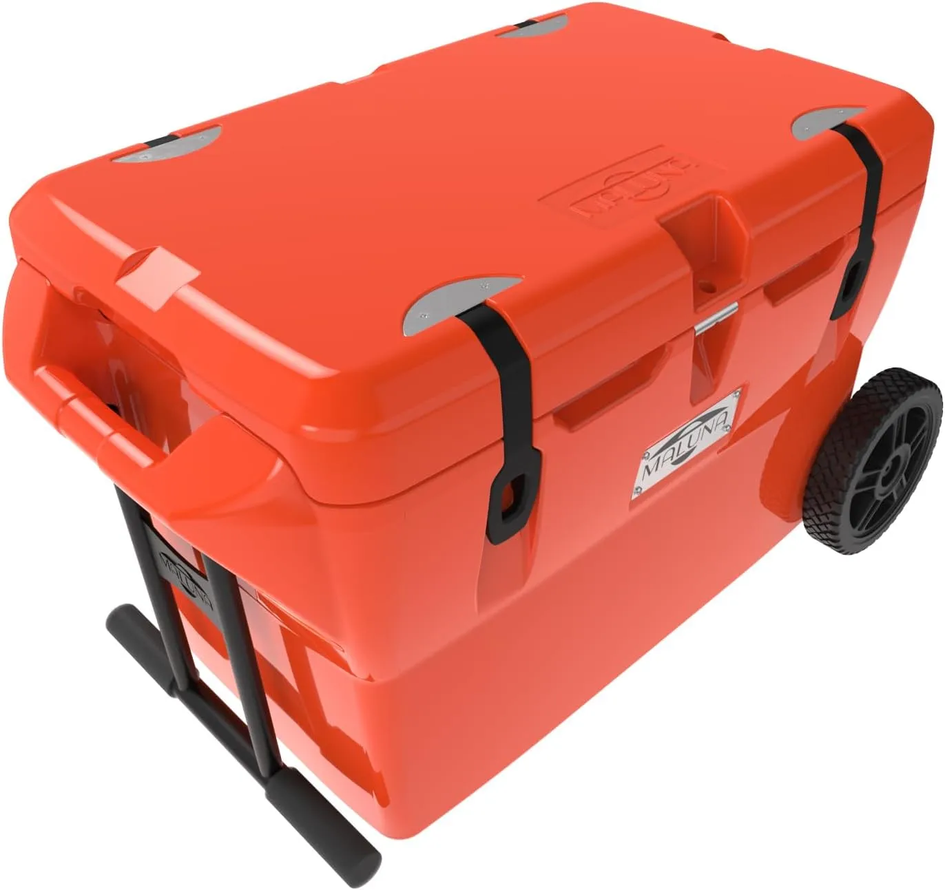 Maluna 50 Quart Wheeled Hard Cooler| Rotomolded | Insulated Portable Ice Chest Box for Drinks, Beverages, Beach, Camping, Picnic, Hunting, Fishing, Boating | Made in USA