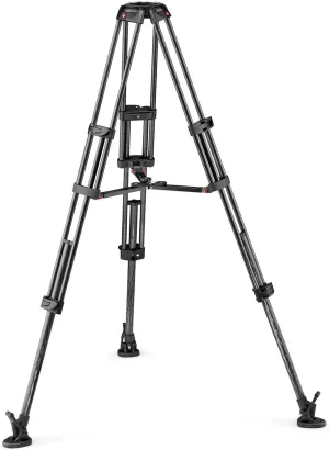 Manfrotto Carbon Fiber Twin Leg Video Tripod with Middle Spreader