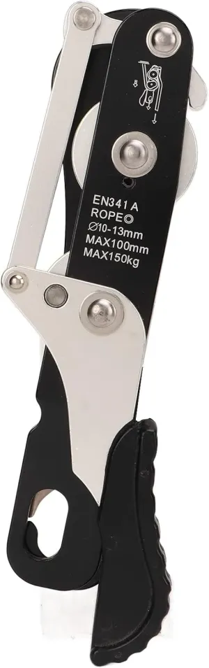 Manual Climbing Descender, Aluminum Alloy Rock Climbing Descender Climbing Downhill Device Self Locking Downhill Device for Outdoor Rock Climbing Cave Exploration