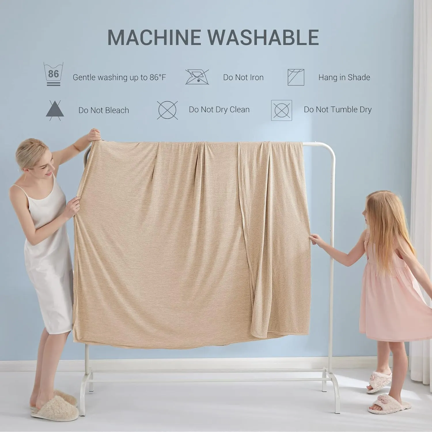 Marchpower Cooling Blanket for Hot Sleepers Kids, Arc-Chill Cool Throw Blanket with Double-Sided Design, Japanese Cooling Fiber Absorbs Body Heat, Lightweight Soft Blanket for Baby Sleeping Travel