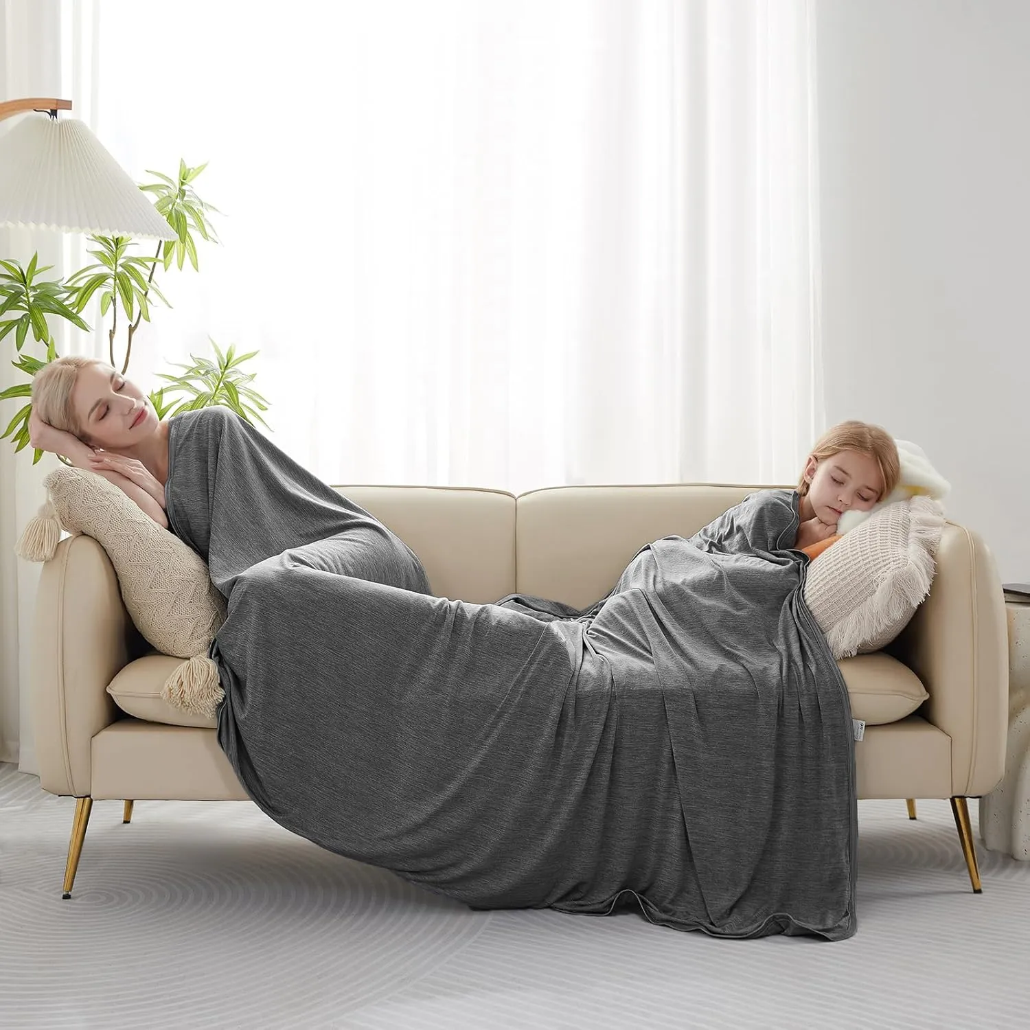 Marchpower Cooling Blanket for Hot Sleepers King Size, Arc-Chill Cooling Blanket with Double-Sided Design, Japanese Cooling Fiber Absorbs Body Heat, Lightweight Soft Cold Blankets for Sleeping Summer