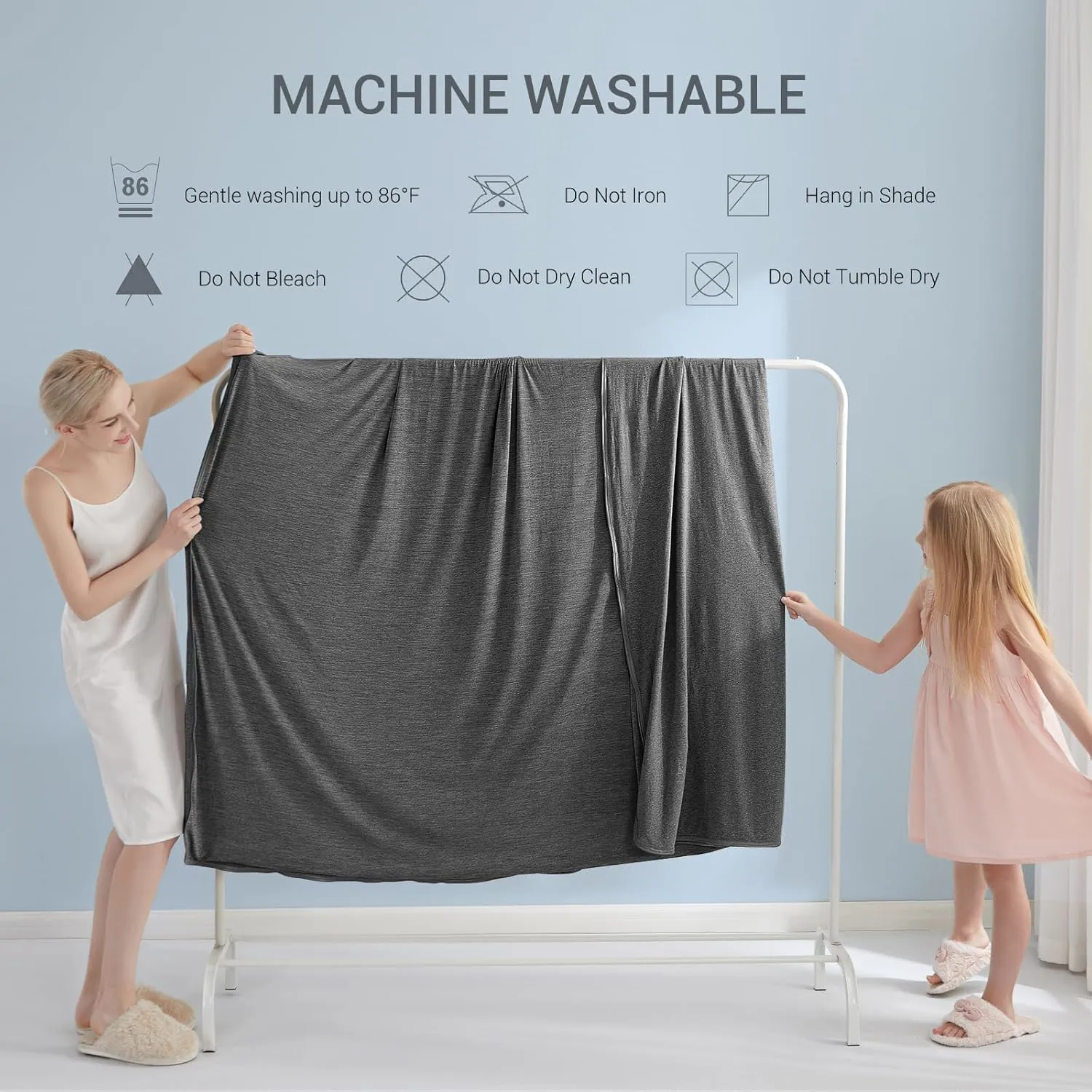 Marchpower Cooling Blanket for Hot Sleepers King Size, Arc-Chill Cooling Blanket with Double-Sided Design, Japanese Cooling Fiber Absorbs Body Heat, Lightweight Soft Cold Blankets for Sleeping Summer