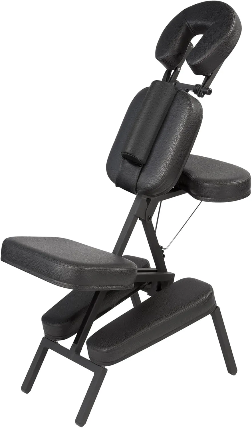 Master Massage Apollo Extra Large Size Portable Massage Chair-Lightweight Aluminum Tattoo Foldable-Sitting Posture Folding Massage Chair-with Larger Cushions and Wheels Bag-in Black