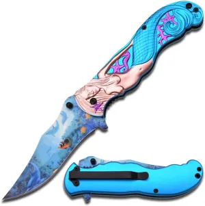 Masters Collection MC-A013 Series Spring Assist Folding Knife, 5-Inch Closed