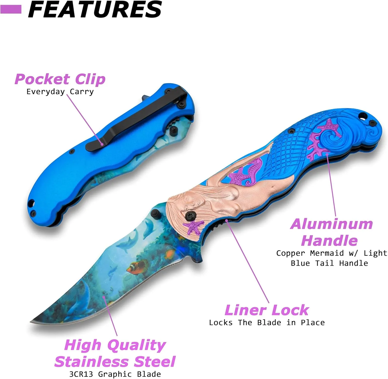 Masters Collection MC-A013 Series Spring Assist Folding Knife, 5-Inch Closed
