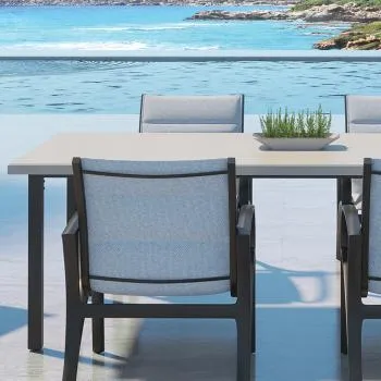 Matrix 64" 36" Rectangular, KD Counter Umbrella Table by Tropitone