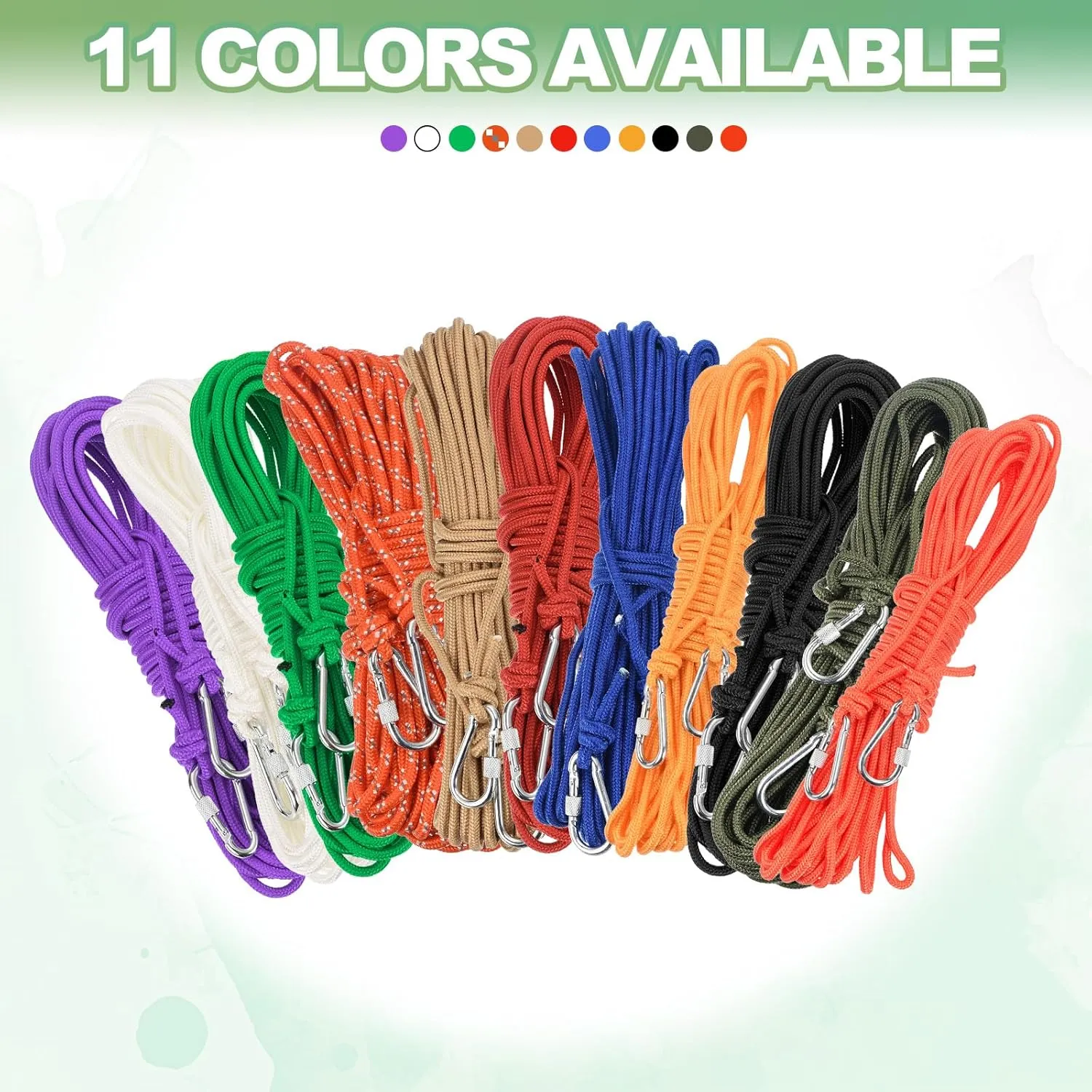 MECCANIXITY Hollow Braided Polypropylene Anchor Rope with Hook, 1/4 Inch 100ft Nylon Floating Line for Marine Pool Life Boat Anchor Rope, Blue