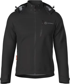 Men's Lightweight Softshell Jacket with Removable Hood, Breathable Water Resistant 5000 Fleece Lined Hiking Jackets