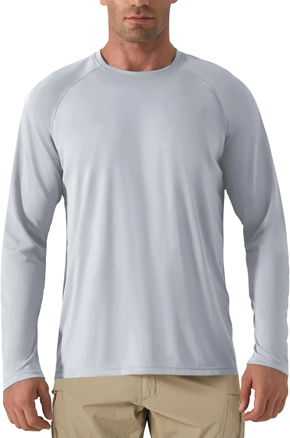 Men's UPF 50  Rash Guard Long Sleeve Shirts Sun Protection SPF UV Lightweight Swim T-Shirts
