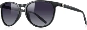 MERRY'S Polarized Sunglasses for Women Men Vintage Retro Classic Round Frame Aluminum Legs S8288