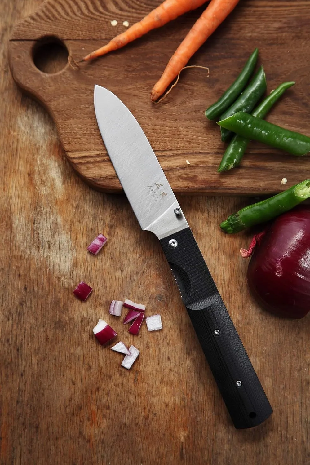 Miki 440A Stainless Steel Blade G10 Handle Japanese Kitchen Chef Folding Pocket Knife for Outdoor Camping Cooking