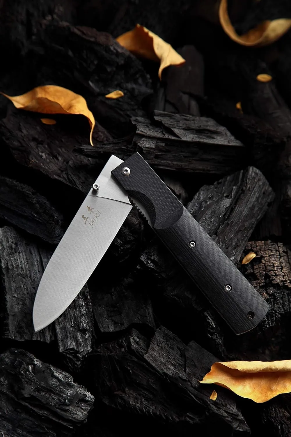 Miki 440A Stainless Steel Blade G10 Handle Japanese Kitchen Chef Folding Pocket Knife for Outdoor Camping Cooking