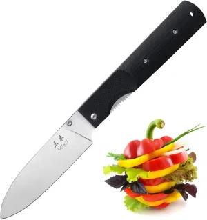 Miki 440A Stainless Steel Blade G10 Handle Japanese Kitchen Chef Folding Pocket Knife for Outdoor Camping Cooking