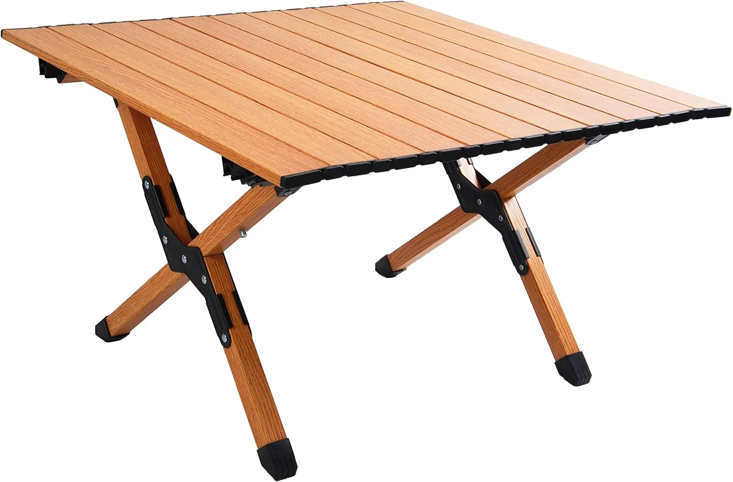 Millies Portable Roll-Up Aluminum Picnic Table – Folding X-Frame Camping Table for Outdoor, Beach, Garden, and Travel