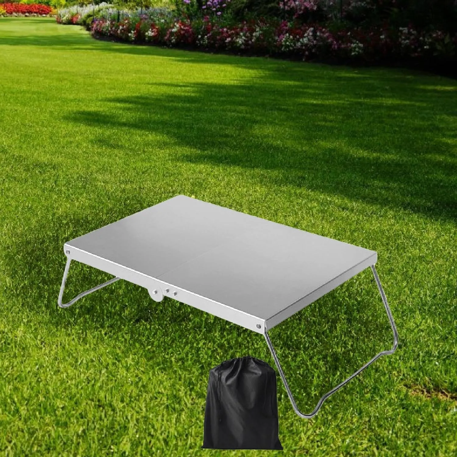 Mini Folding Camping Table with Carrying Bag Portable Lightweight Foldable Beach Table Outdoor Furniture for Garden Backyard