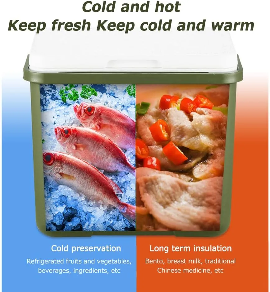 Mini Insulated Hard Cooler Lunch Box, 5 Quart Small Cooler with Handle, Portable Ice Retention Cooler Lunch Boxes for Camping, Picnic, Beach