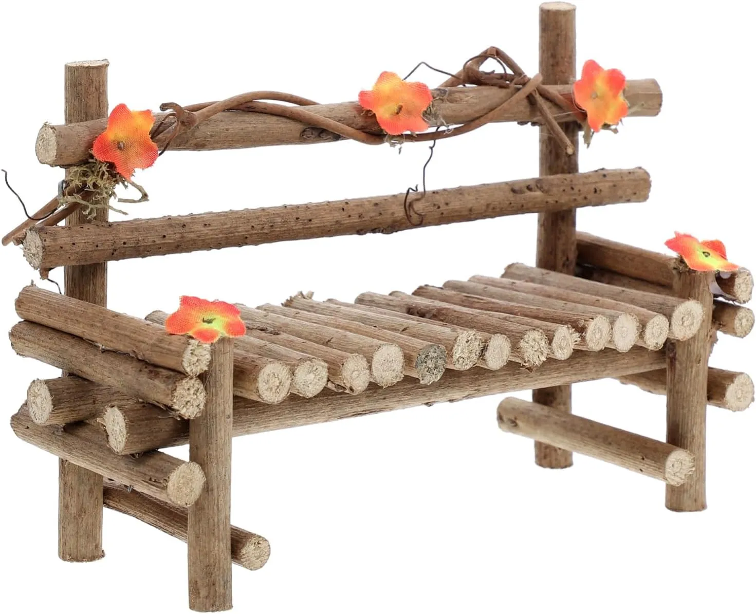 Miniature Park Bench Figures Wooden Chair Ornament Fairy Garden Miniatures Dollhouse Park Bench Decor