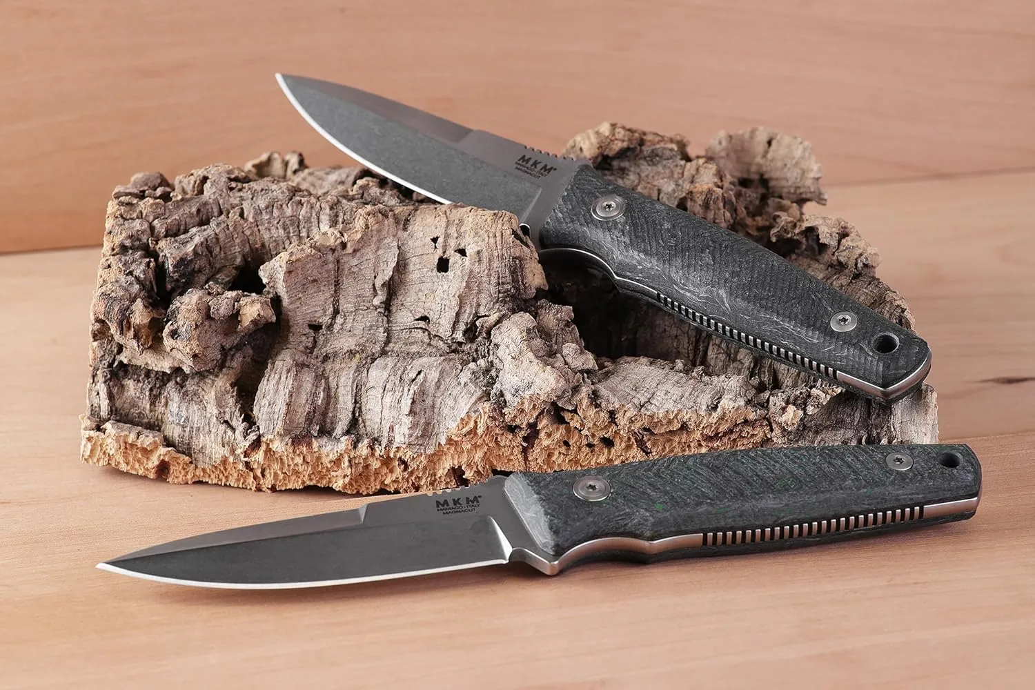 MKM TPF Fixed Blade Outdoor Tactical Knife, Designed by Bob Terzuola, CPM-MagnaCut Steel Blade, FatCarbon, Made in Italy