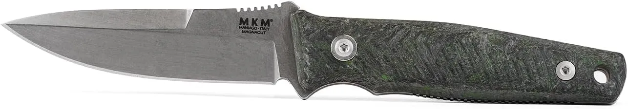 MKM TPF Fixed Blade Outdoor Tactical Knife, Designed by Bob Terzuola, CPM-MagnaCut Steel Blade, FatCarbon, Made in Italy