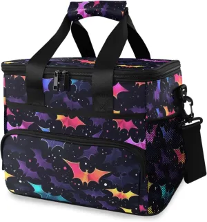 MNSRUU Cooler Bag Gothic Skull Cat Rose Soft Cooler Bag Insulated Lunch Totes Picnic Bag Beach Cooler Lunch Box Container with Adjustable Shoulder Strap