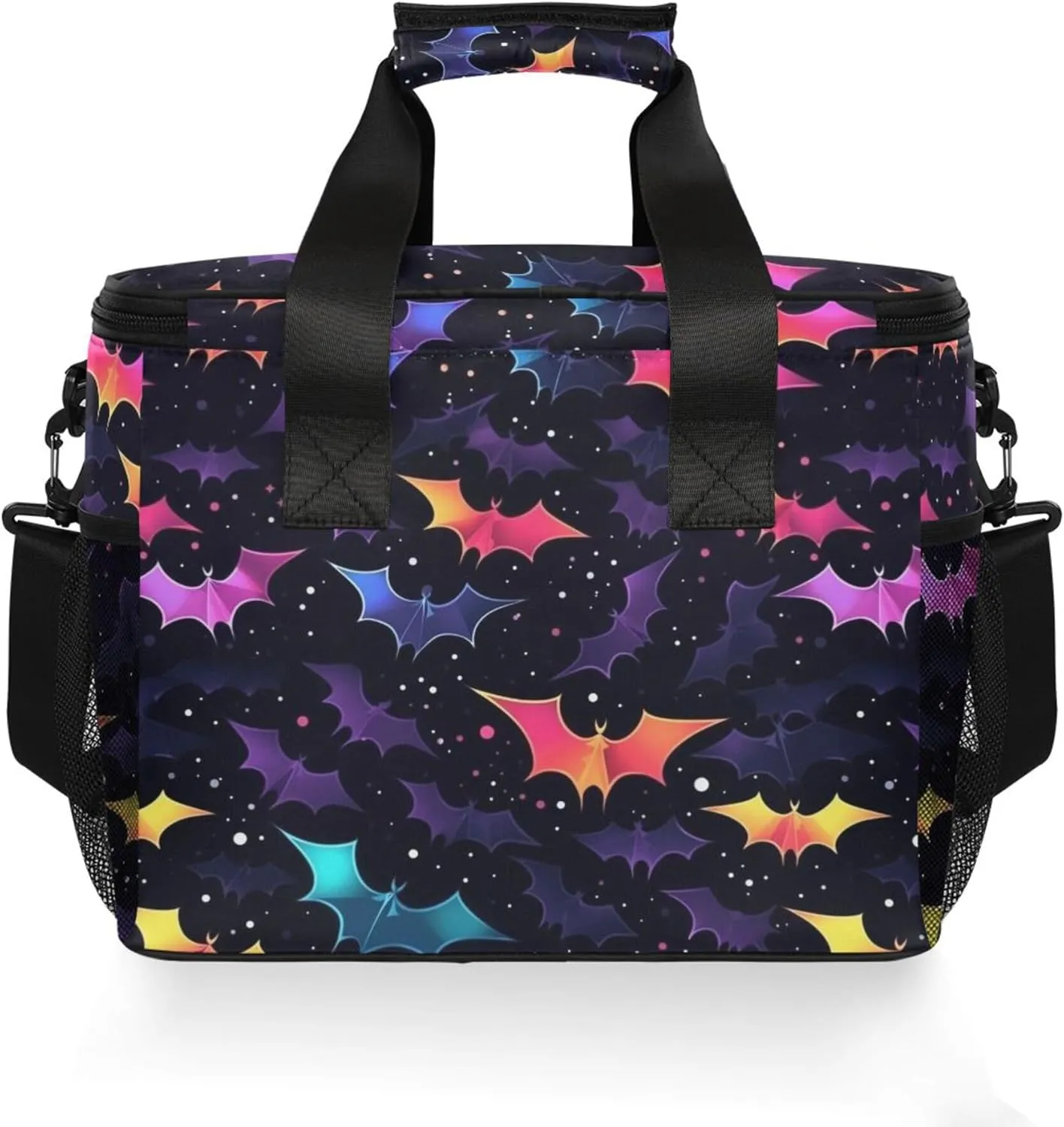 MNSRUU Cooler Bag Gothic Skull Cat Rose Soft Cooler Bag Insulated Lunch Totes Picnic Bag Beach Cooler Lunch Box Container with Adjustable Shoulder Strap