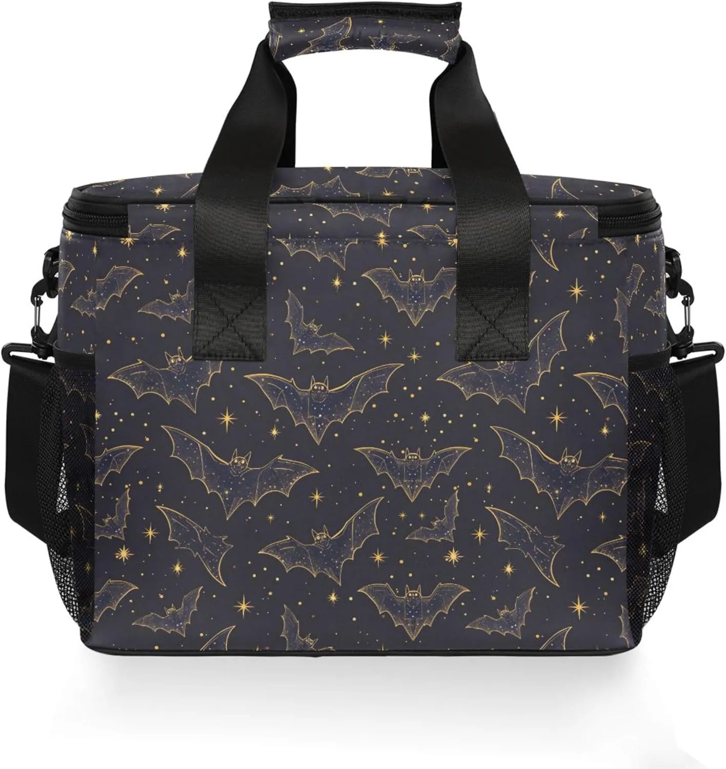 MNSRUU Cooler Bag Gothic Skull Rose Soft Cooler Bag Insulated Lunch Totes Picnic Bag Beach Cooler Lunch Box Container with Adjustable Shoulder Strap