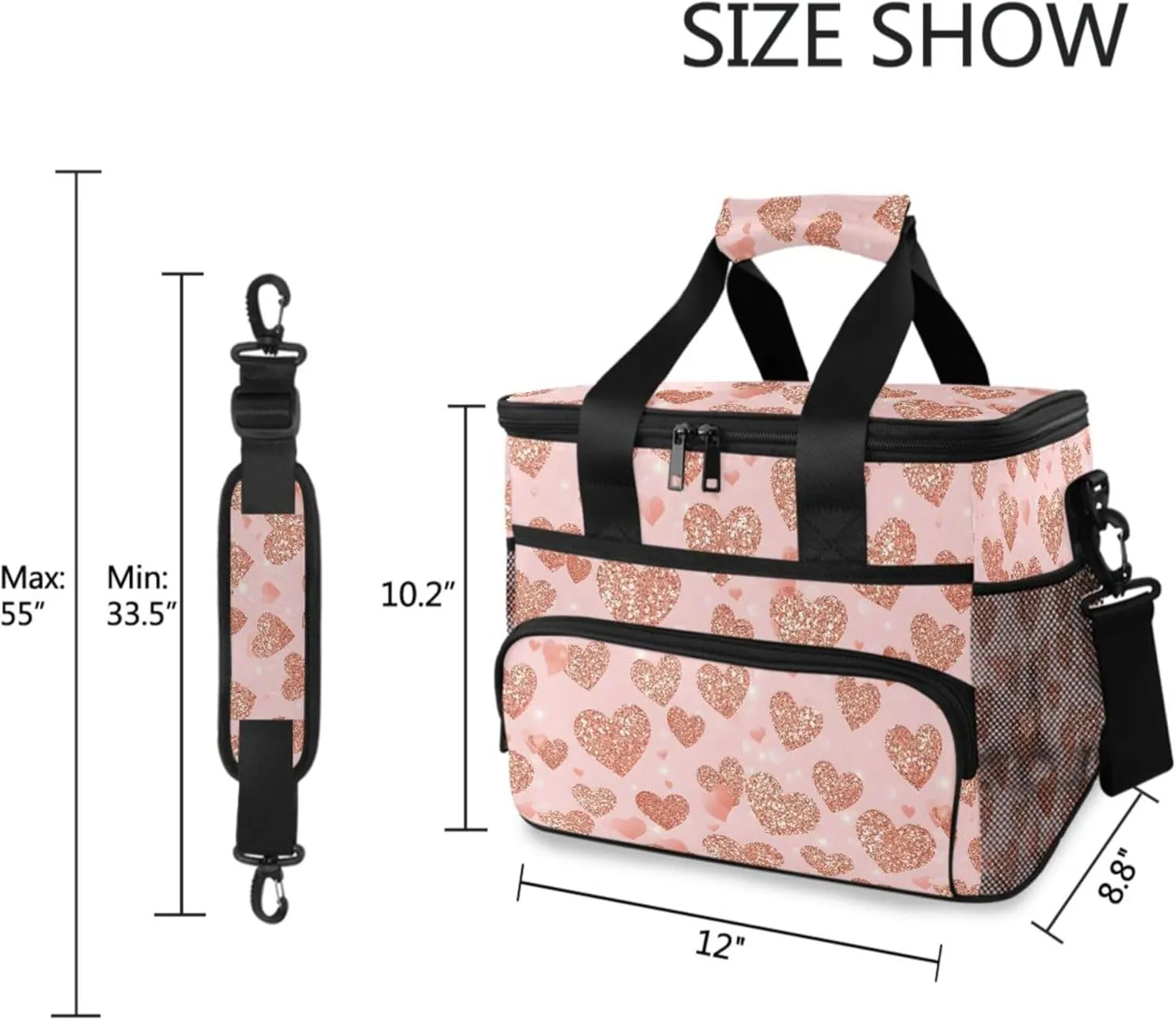 MNSRUU Cooler Bag Retro Ethnic Soft Cooler Bag Insulated Lunch Totes Picnic Bag Beach Cooler Lunch Box Container with Adjustable Shoulder Strap