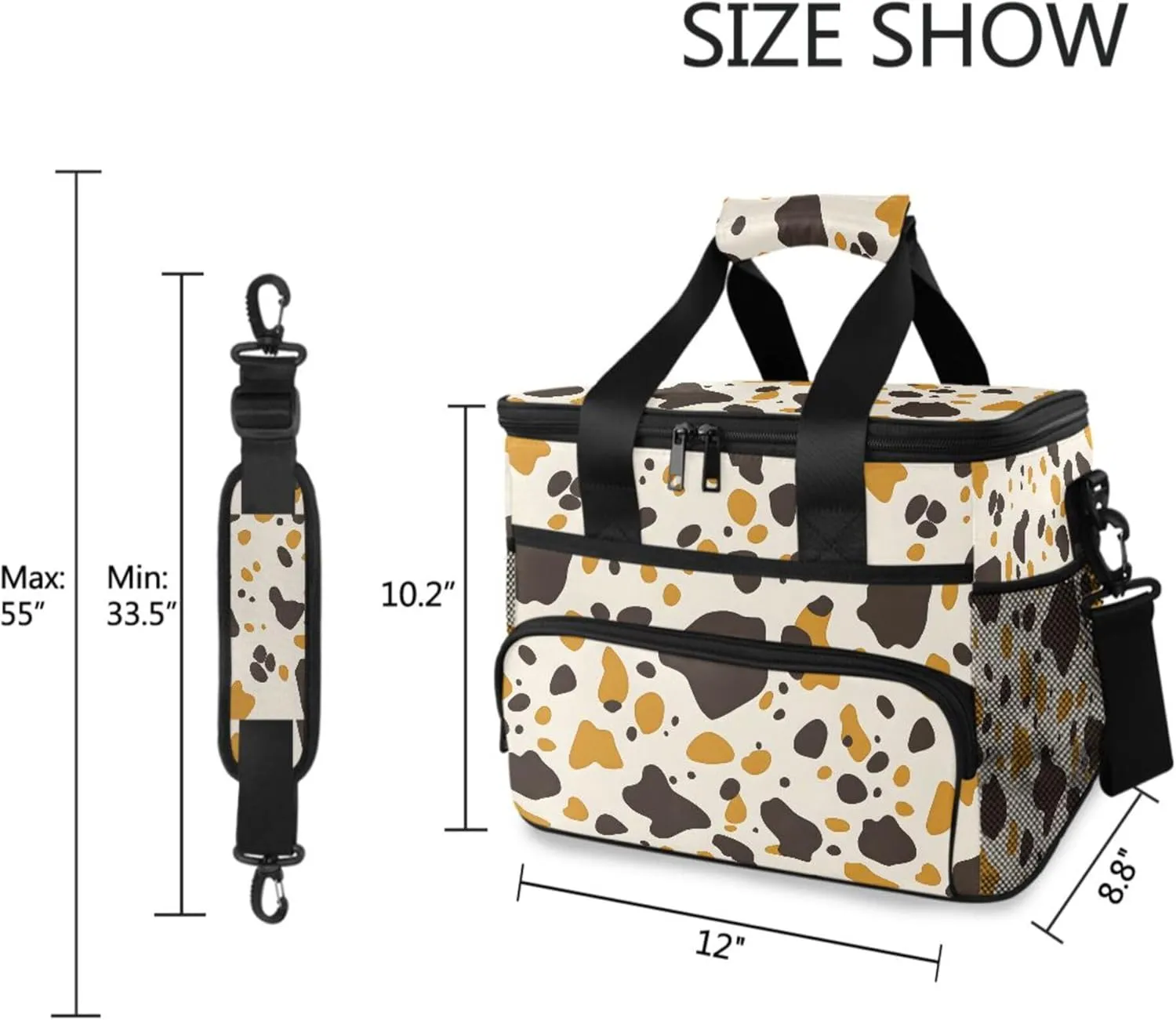 MNSRUU Cooler Bag Retro Ethnic Soft Cooler Bag Insulated Lunch Totes Picnic Bag Beach Cooler Lunch Box Container with Adjustable Shoulder Strap