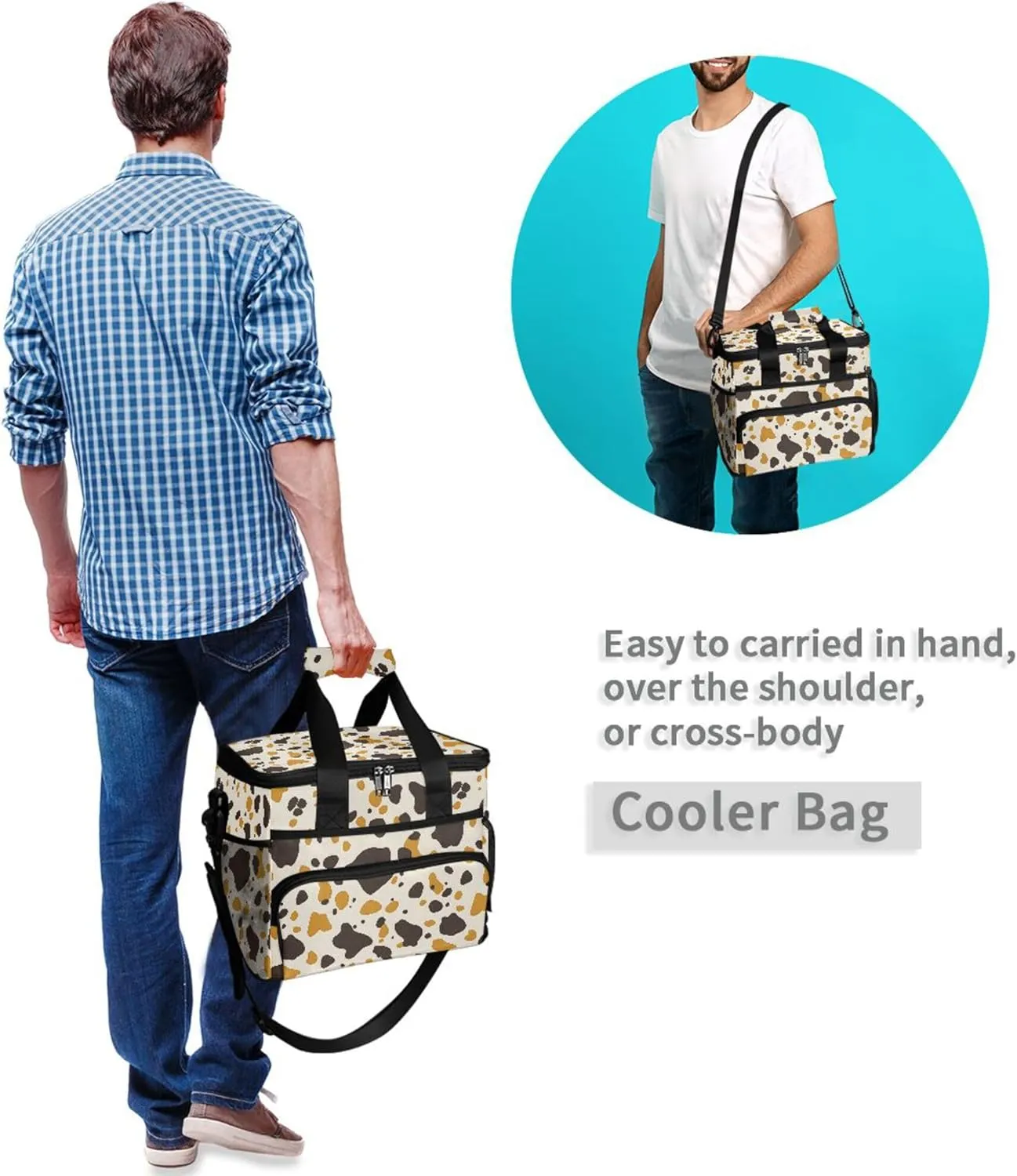 MNSRUU Cooler Bag Retro Ethnic Soft Cooler Bag Insulated Lunch Totes Picnic Bag Beach Cooler Lunch Box Container with Adjustable Shoulder Strap