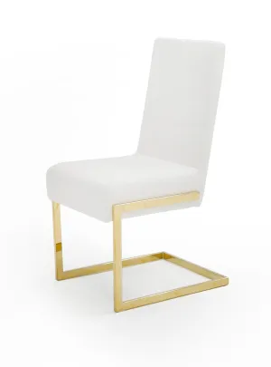 Modrest Batavia - Modern White & Gold Dining Chair (Set of 2)