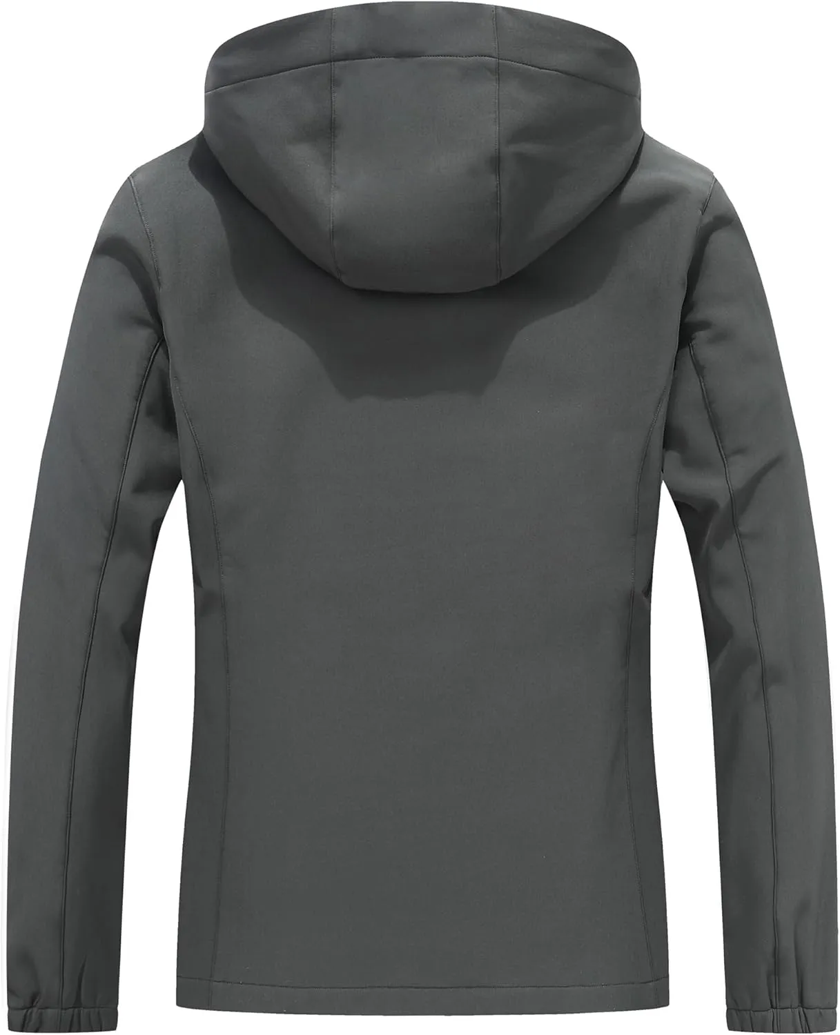 MOERDENG Women's Waterproof Softshell Jacket with Hood Fleece Lined Winter Jacket Insulated Windbreaker Hiking Jacket