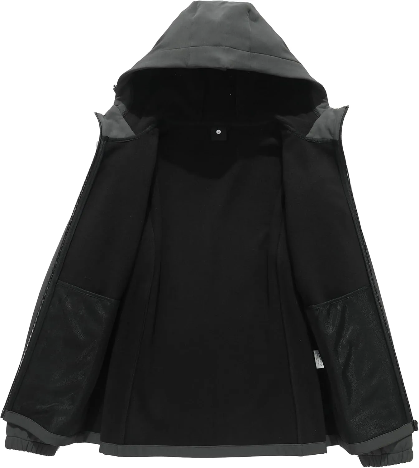 MOERDENG Women's Waterproof Softshell Jacket with Hood Fleece Lined Winter Jacket Insulated Windbreaker Hiking Jacket