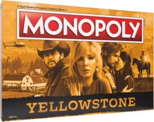 Monopoly: Yellowstone | Buy, Sell, Trade Spaces Featuring Locations from The Paramount Network Show | Collectible Classic Monopoly Game | Officially-Licensed, Yellowstone Game & Merchandise, 6 players