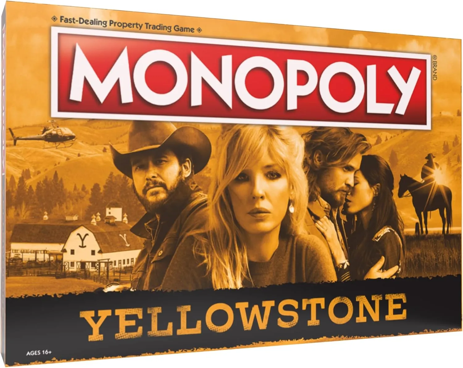 Monopoly: Yellowstone | Buy, Sell, Trade Spaces Featuring Locations from The Paramount Network Show | Collectible Classic Monopoly Game | Officially-Licensed, Yellowstone Game & Merchandise, 6 players