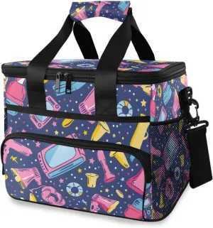 Movie Elements Music Notes Cooler Bag Insulated Cooler Soft Sided Cooler 24 Can Portable Picnic Bag Large Leakproof Lunch Bag Box for Beach Grocery Camping Travel Car Men Women