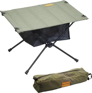 NACETURE Ultralight Backpacking Table - Collapsible Camping Table with Storage Mesh for Camping Gear, Hiking and Mountaineering (Green)