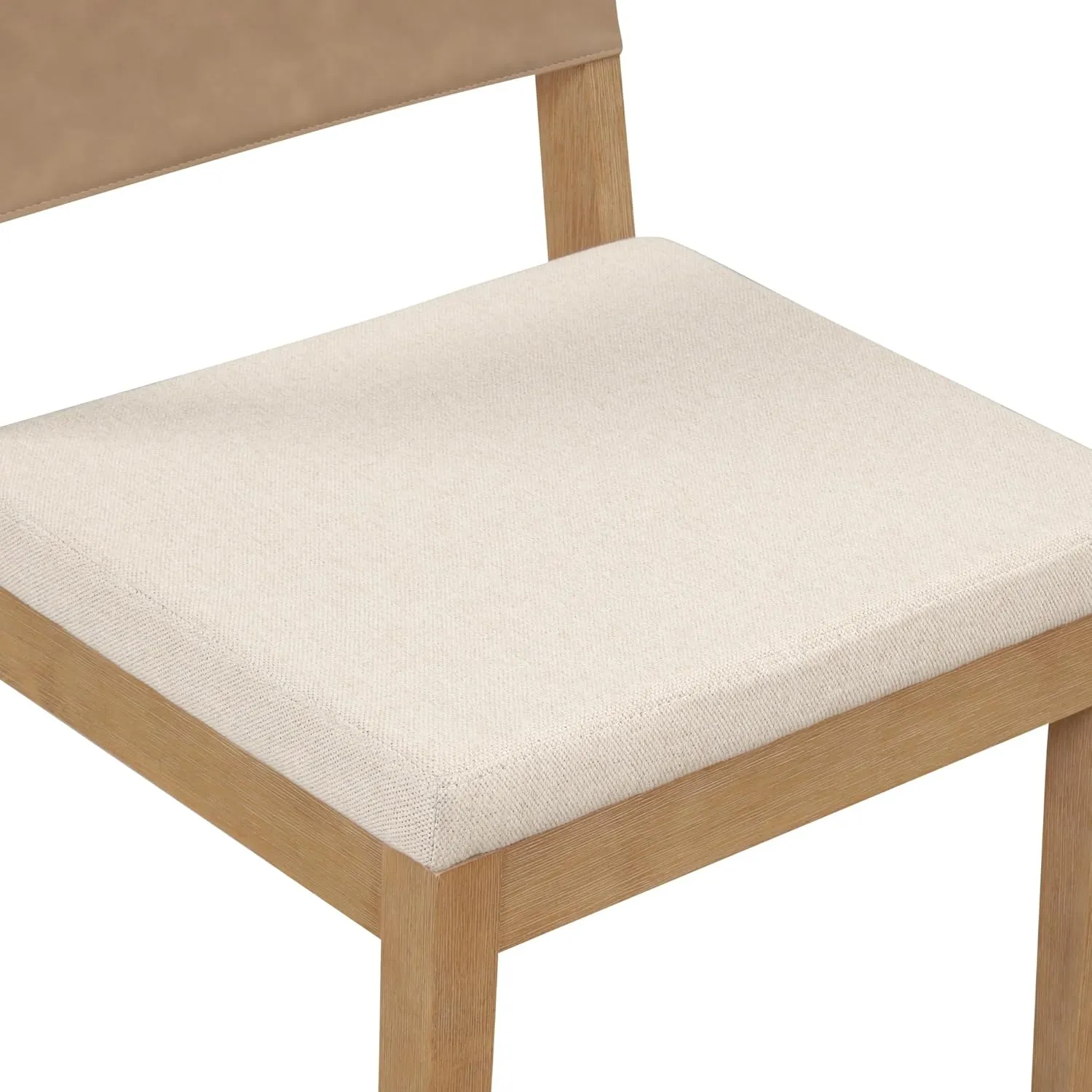 Nathan James Linus Modern Upholstered Chair, 1, Brushed Light Brown