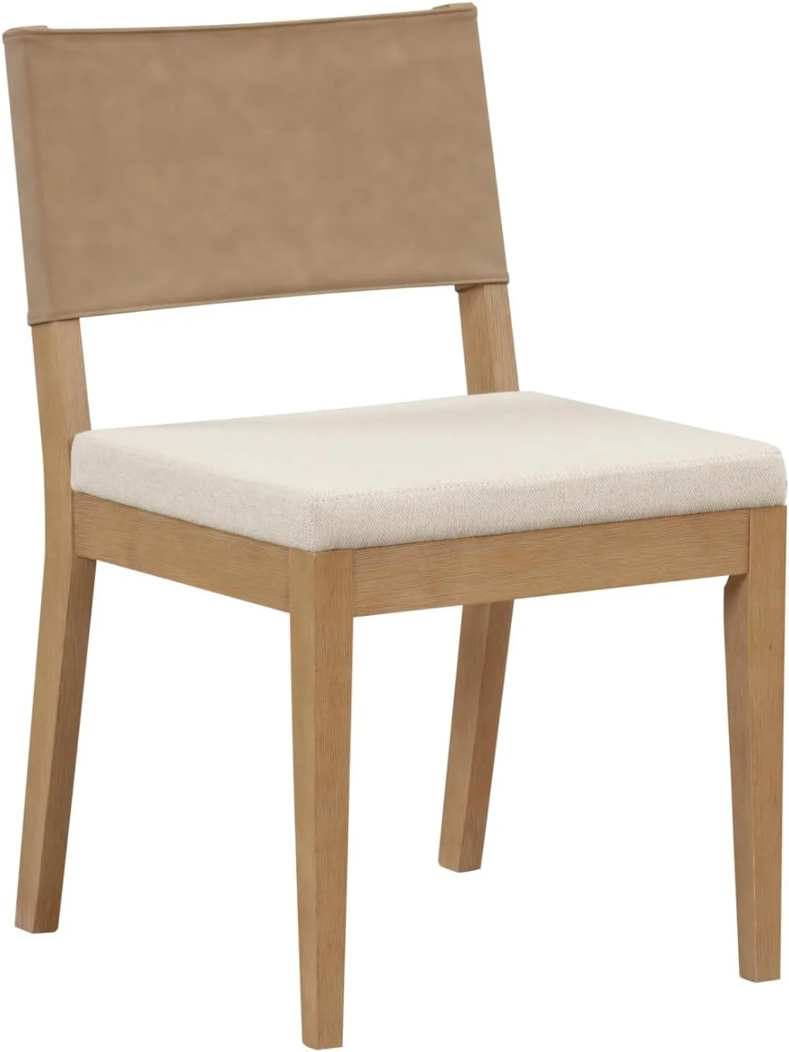 Nathan James Linus Modern Upholstered Chair, 1, Brushed Light Brown